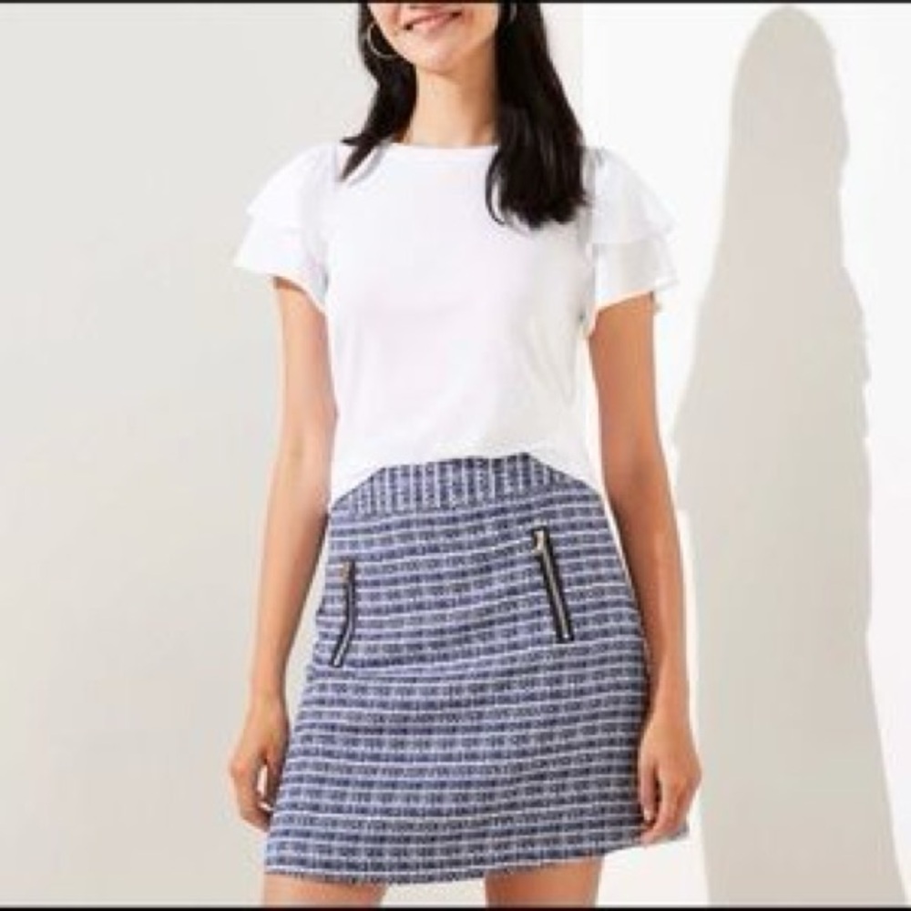 Loft tweed mini skirt